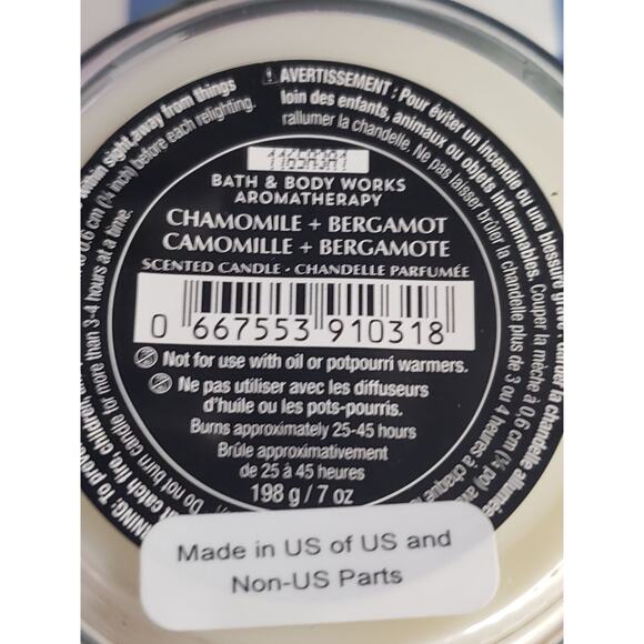 BBW Aromatherapy Sleep Chamomile 2 Single Wick Candles Home Fragrance Decor - Picture 2 of 2